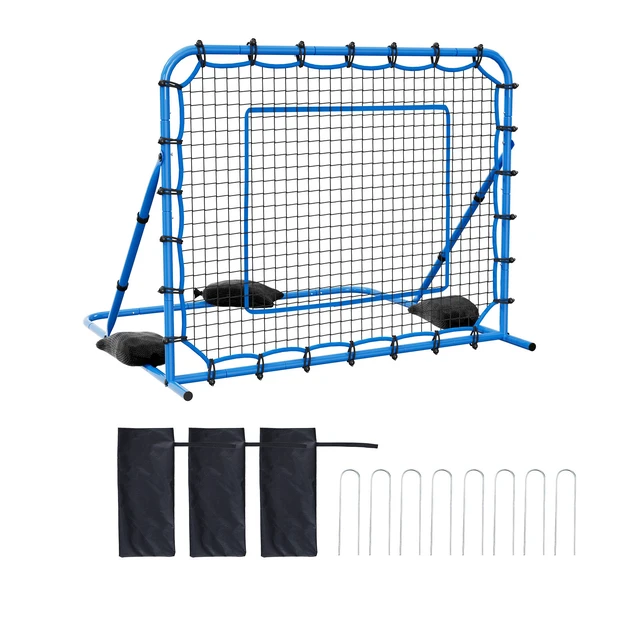 Alt view image 8 of 8 - VEVOR Soccer Rebounder Net, Quick-Switch Angle Soccer Goal Rebounder for Control, Passing Practice, Heavy-Duty Iron Frame & PE Net, Easy Setup Ball Training Aids & Equipment for Teens&Adults,5 x 4 ft
