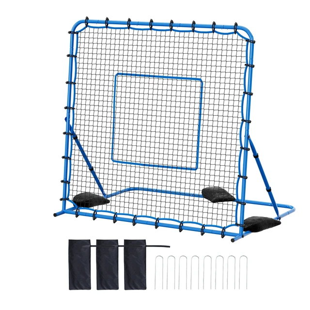 Alt view image 8 of 8 - VEVOR Soccer Rebounder Net, Quick-Switch Angle Soccer Goal Rebounder for Control, Passing Practice, Heavy-Duty Iron Frame & PE Net, Easy Setup Ball Training Aids & Equipment for Teens&Adults,7 x 6 ft