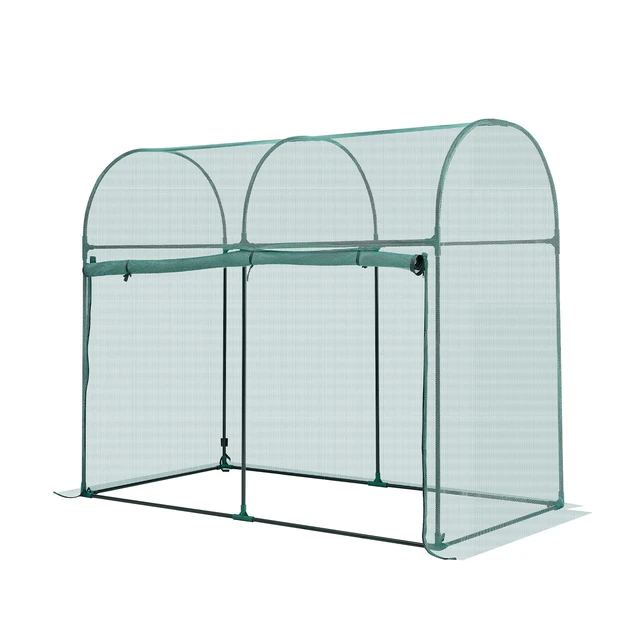 Alt view image 9 of 9 - Crop Cage, 5.9 x 2.98 x 4.9 ft Plant Protection Tent with Zippered Door, Wind-Resistant Tall Crop Cage, Easy to Install, Outdoor Raised Bed Cover with Frame, Plant Netting for Garden Patio Lawn