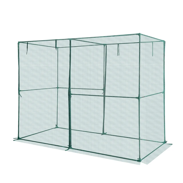 Alt view image 9 of 9 - Crop Cage, 7.8 x 3.9 x 5.9 ft Plant Protection Tent with Zippered Door, Wind-Resistant Tall Crop Cage, Easy to Install, Outdoor Raised Bed Cover, Tomato Plant Netting for Garden Patio Lawn