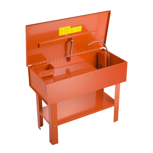 Alt view image 8 of 8 - VEVOR Parts Washer 40-Gallon, 17 Gallon Solvent Capacity, 1 Gallon per Minute Max Pump Output, Steel Cabinet Electric Pump Automotive Parts Washer Cleaner for Wheel Bearings, Gears, and Carburetors