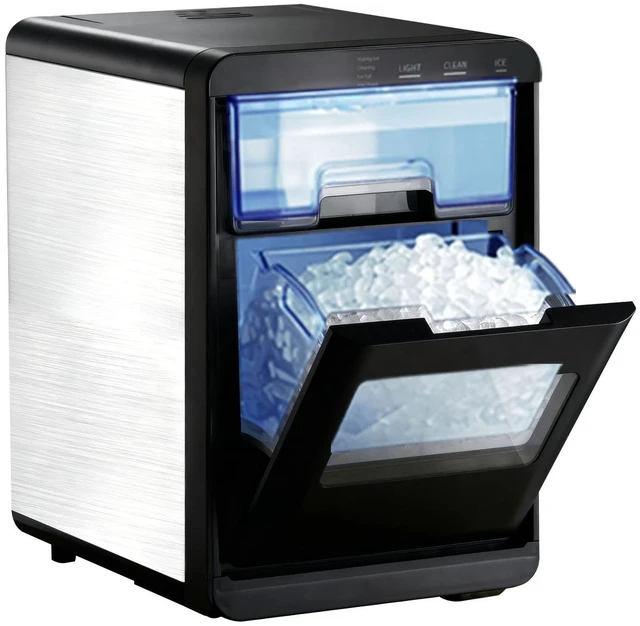 Main image of Countertop Ice Maker, 44 lbs per Day, Self-Cleaning Portable Machine with Scoop, Drawer-Style Ice Access, Nugget Ice-Making Machine with Chewable Ices for Home, Kitchen, Office, Bar & Party