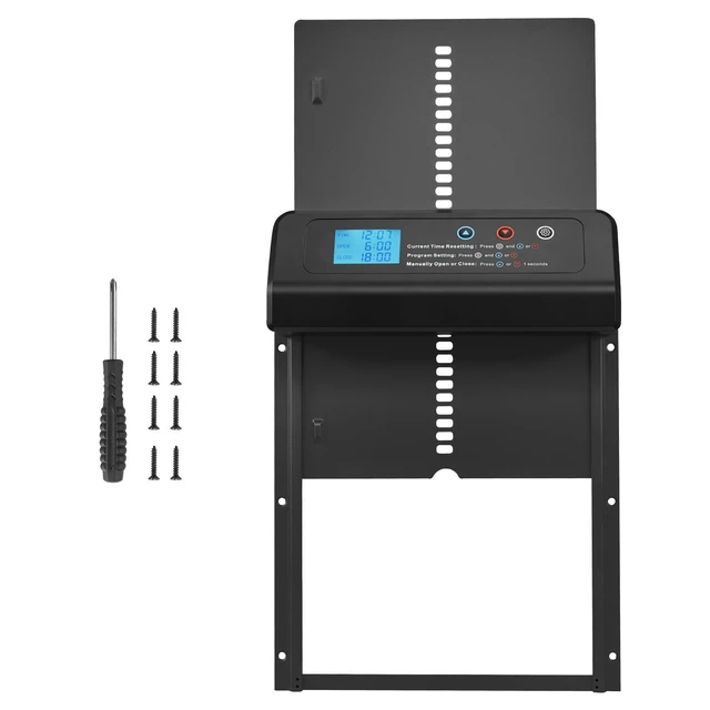 Alt view image 9 of 9 - VEVOR Battery Powered Automatic Chicken Coop Door with Timer Anti-Pinch Design