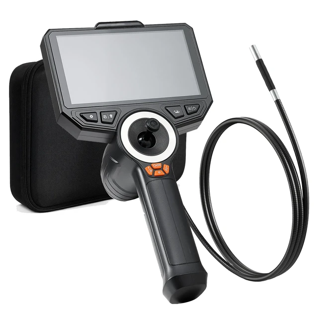 Alt view image 8 of 8 - VEVOR Articulating Endoscope with Light, 4-Way 360° Articulated Borescope Camera, 0.24" Slim Lens 1920 x 1080, 6" HD IPS Screen, 7000mAh Battery, IP67 Waterproof for Automotive & Mechanical Inspection