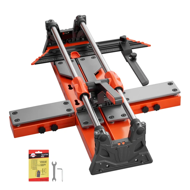 Alt view image 8 of 8 - VEVOR 24-Inch Manual Tile Cutter, Upgraded Sliding Head Cutting Tool with Spring-Loaded Base, Angle Fence, Tungsten Carbide Cutting Wheel, Alignment Guide, for DIY Pros, Ceramic, Floor, Wall Tiles