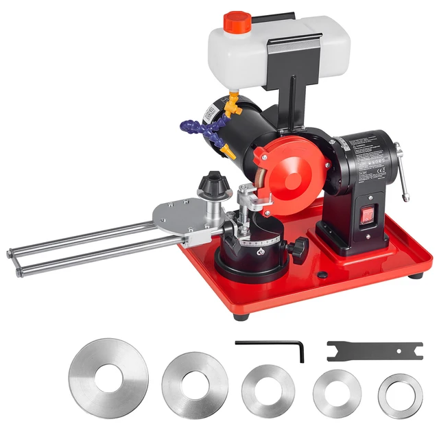 Alt view image 8 of 8 - VEVOR Circular Saw Blade Sharpener with Water Tank, 370W 3590RPM Rotary Angle Mill Grinder, Water Injection Sharpening Machine with 5" Grinding Wheel - Fits 3.2" to 27.5" Circular Saw Blades
