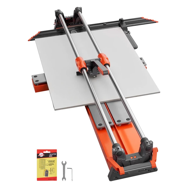 Alt view image 8 of 8 - VEVOR 47.2-Inch Manual Tile Cutter, Upgraded Sliding Head Cutting Tool with Spring-Loaded Base, Angle Fence, Tungsten Carbide Cutting Wheel, Alignment Guide, for DIY Pros, Ceramic, Floor, Wall Tiles