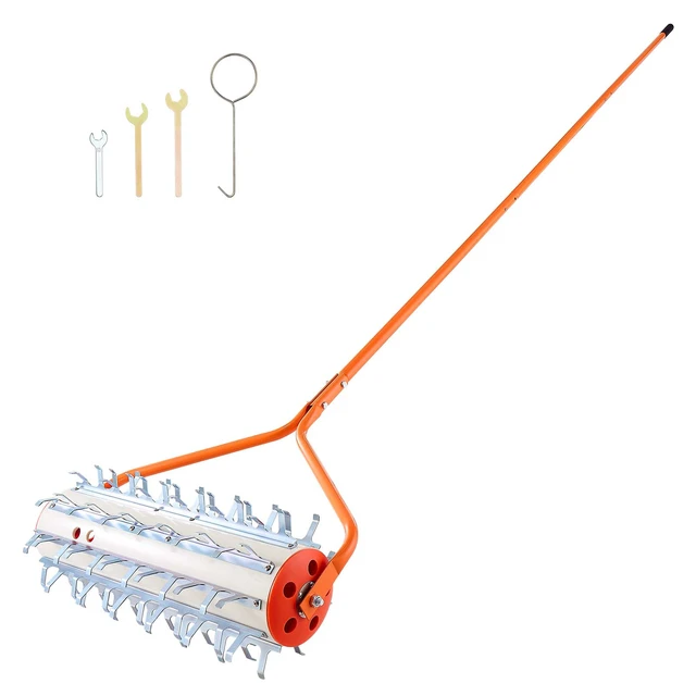 Alt view image 8 of 8 - VEVOR Lake Weed Roller, 12 ft Lake & Pond Weed Removal Tool, Muck Razer Aquatic & Sludge Tiller, Rid Roots and Muck Buildup, 9 Preassembled Galvanized Iron Blades, 3 Aluminum Handles, Easy Assembly