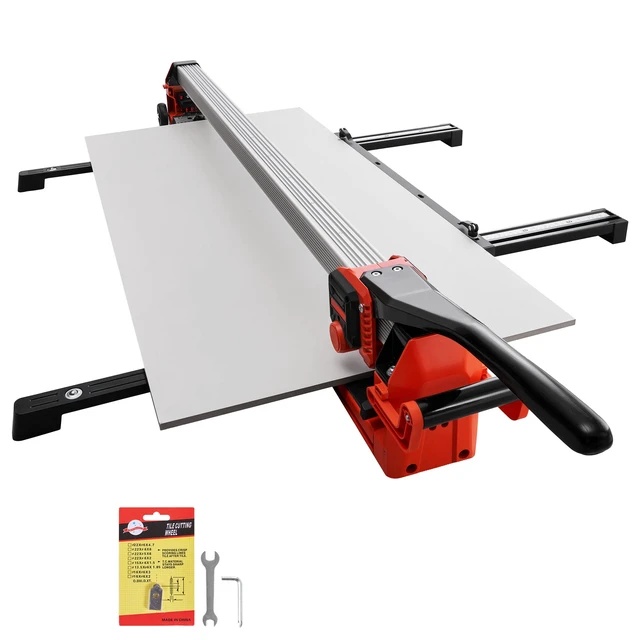 Alt view image 8 of 8 - VEVOR 47.2-Inch Manual Tile Cutter, Upgraded Rail and Sliding Head, Precision Alignment Guide, Tungsten Carbide Cutting Wheel, Support Legs with Swivel Wheels, for DIY Pros, Ceramic, Floor, Wall Tiles