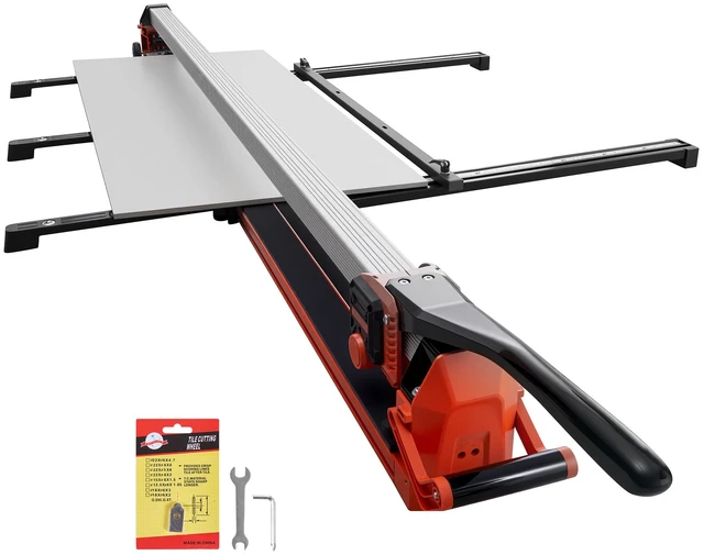 Main image of VEVOR 71-Inch Manual Tile Cutter, Upgraded Rail and Sliding Head, Precision Alignment Guide, Tungsten Carbide Cutting Wheel, Support Legs with Swivel Wheels, for DIY Pros, Ceramic, Floor, Wall Tiles