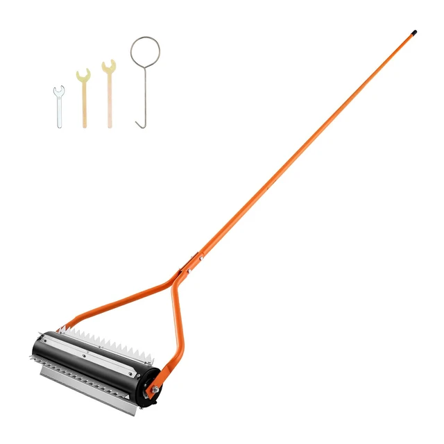 Alt view image 8 of 8 - VEVOR Lake Weed Roller, 14.1 ft Stainless Steel Lake & Pond Weed Removal Tool, Muck Razer Aquatic & Sludge Tiller, Rid Roots and Muck Buildup, 6 Preassembled Stainless Steel Blades, 4 Aluminum Handles