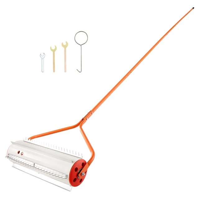 Alt view image 8 of 8 - VEVOR Lake Weed Roller, 18 ft Lake & Pond Weed Removal Tool, Muck Razer Aquatic & Sludge Tiller, Rid Roots and Muck Buildup, 6 Preassembled Stainless Steel Blades, 5 Aluminum Handles, Easy Assembly