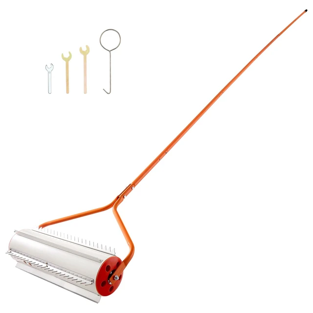 Alt view image 8 of 8 - VEVOR Lake Weed Roller, 20 ft Lake & Pond Weed Removal Tool, Muck Razer Aquatic & Sludge Tiller, Rid Roots and Muck Buildup, 6 Preassembled Stainless Steel Blades, 6 Aluminum Handles, Easy Assembly