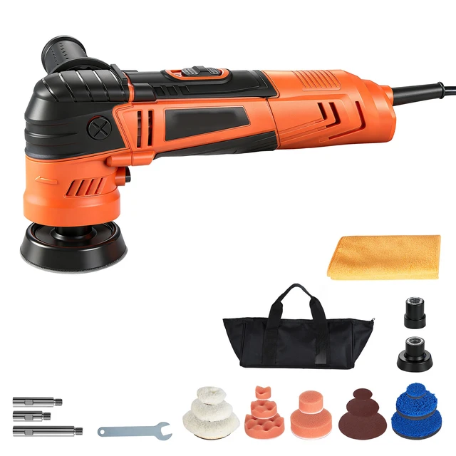 Alt view image 8 of 8 - VEVOR Car Buffer Polisher, 1.2"/2"/3" Rotary Polisher Buffer, 600W 6 Variable Speeds 1000-4500RPM Car Polisher Waxer Kit for Cars Detailing, Waxing, Polishing, Scratch Removal