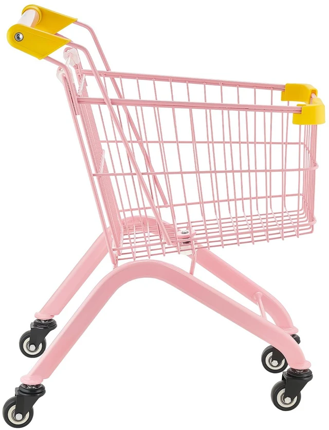 Alt view image 8 of 8 - VEVOR Shopping Cart for Kids, Sturdy Steel Frame, Grocery Store Pretend Play Toy with Wheels, Dense Mesh Basket, Toy Shopping Cart Trolley, Foldable Design, Flip-Open Back, for Kids & Toddlers Ages 3+