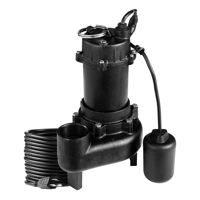 Alt view image 2 of 2 - VEVOR Submersible Sewage Pump 1/2 HP Cast Iron Sewage/Effluent Pump 4800 GPH