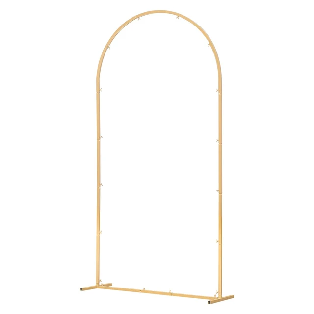 Alt view image 9 of 9 - VEVOR Arch Backdrop Stand, 6.6 x 3.3 ft, Stable Structure, Easy Assembly, 1 Piece Gold Metal Arch Backdrop Stand for Wedding, Birthday Party, Graduation, Holiday Celebration, and Ceremony Decoration