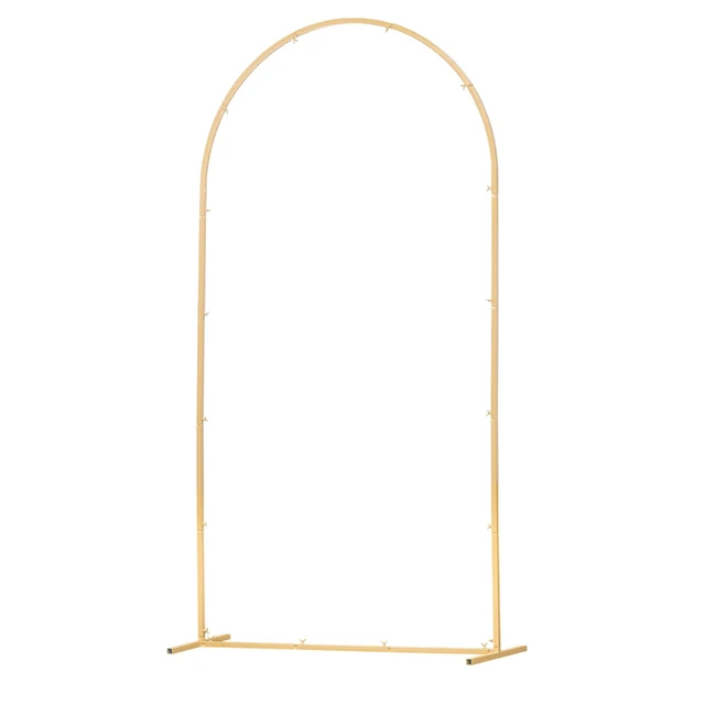 Alt view image 9 of 9 - VEVOR Arch Backdrop Stand, 7.2 x 4 ft, Stable Structure, Easy Assembly, 1 Piece Gold Metal Arch Backdrop Stand for Wedding, Birthday Party, Graduation, Holiday Celebration, and Ceremony Decoration