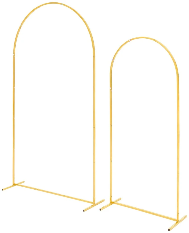 Alt view image 15 of 15 - Arch Backdrop Stand, Set of 2, 7.2 ft and 6 ft, Stable Structure, Easy Assembly, Gold Metal Arch Backdrop Stand for Wedding, Birthday Party, Graduation, Celebration, and Ceremony Decoration
