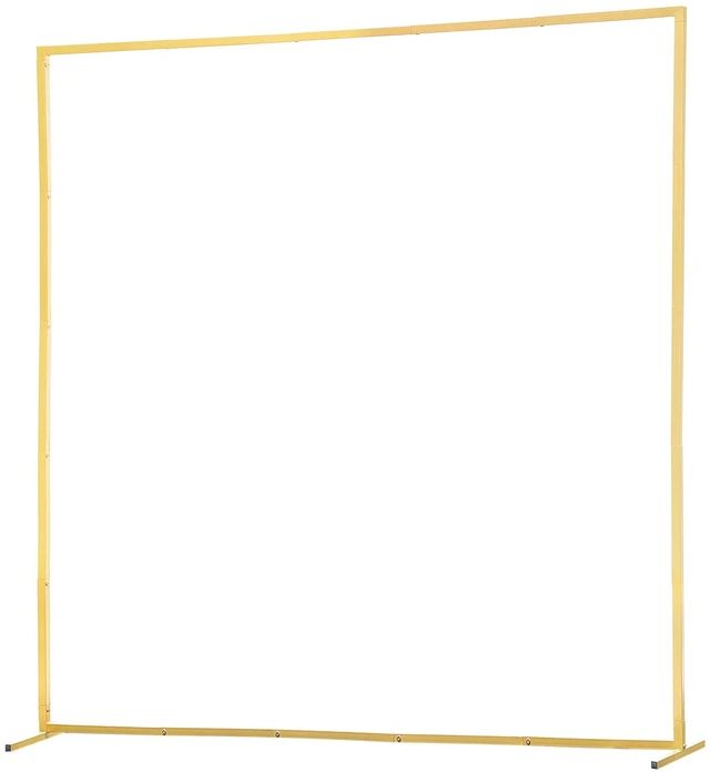 Alt view image 9 of 9 - Arch Backdrop Stand, 6.6 x 6.6 ft, Stable Structure, Easy Assembly, Square Gold Metal Arch Backdrop Stand for Wedding, Birthday Party, Graduation, Holiday Celebration, and Ceremony Decoration