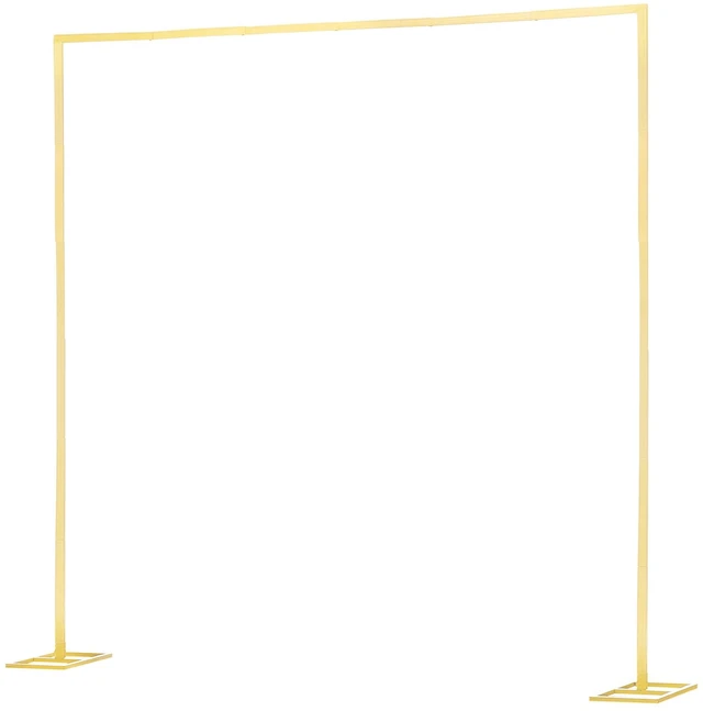 Alt view image 9 of 9 - Arch Backdrop Stand, 8 x 8 ft, Stable Structure, Easy Assembly, Square Gold Metal Arch Backdrop Stand for Wedding, Birthday Party, Graduation, Holiday Celebration, and Ceremony Decoration