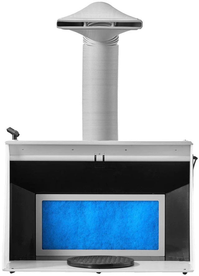 Alt view image 9 of 9 - VEVOR Airbrush Spray Booth Hobby Paint Spray Booth with Dual Fans 3 LED Lights