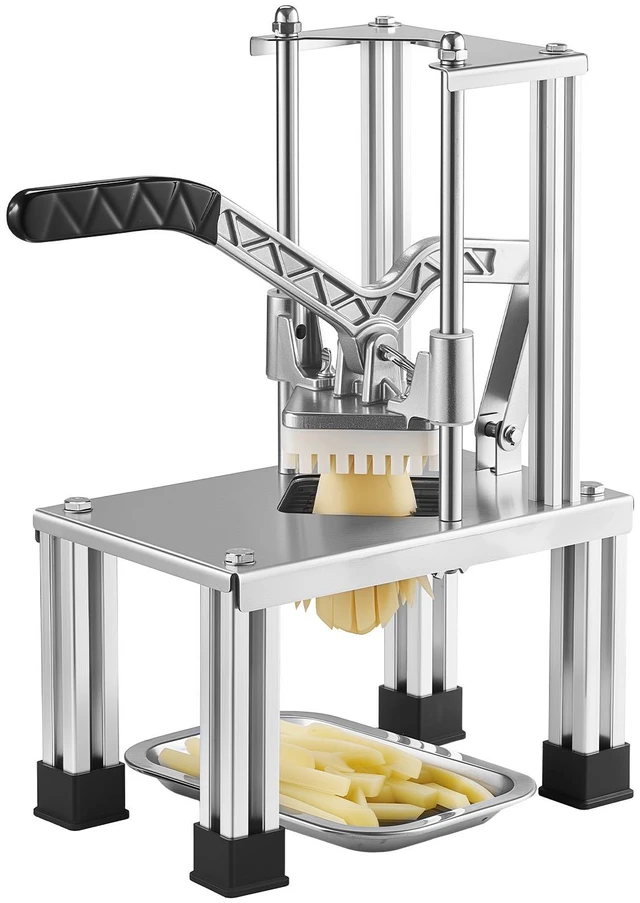 Alt view image 8 of 8 - VEVOR French Fry Cutter, Commercial Vegetable Chopper with 4 Blades (1/4", 3/8", 6-Wedge & Apple Corer), Stainless Steel Potato Slicer for Fries, Onion, Carrots, Lemon Home & Restaurant Use