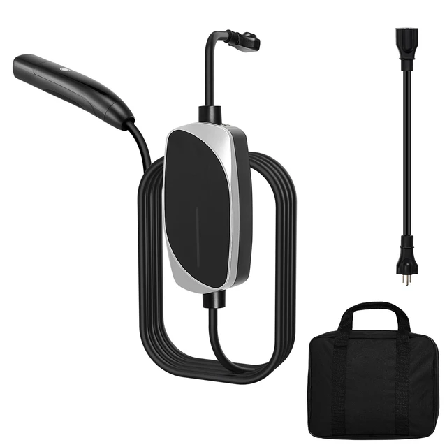 Alt view image 9 of 9 - Level 1/2 Tesla Charger 16A Portable EV Charger 25 ft Cable 120V-240V NEMA 6-20P