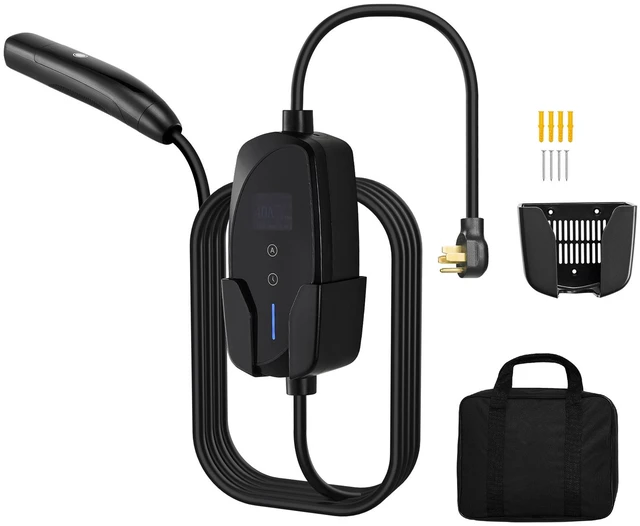 Alt view image 9 of 9 - VEVOR Level 2 Tesla Charger 40A EV Charger 240V NEMA 14-50P with 25 ft Cable