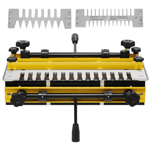 Alt view image 8 of 8 - VEVOR Dovetail Jig, 12 in Width, Dove Tailing Router Jigs with 4 Router Bits & 3 Templates, Precise Alignment Dove Tail Jig, Mortise and Tenon Woodworking Tools for Furniture & Wood Cabinet Making