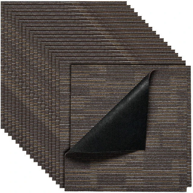 Alt view image 2 of 2 - Carpet Tiles Reusable 24x24 inch 24 PCS Modular Rug Soft Padded Gray Brown