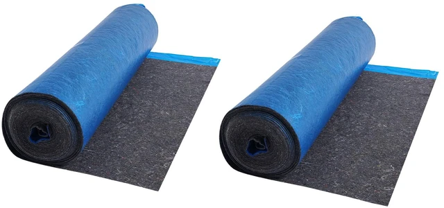 Alt view image 9 of 9 - Floor Underlayment 400 sq. ft, 3mm Laminate Flooring Padding with Attached Vapor Barrier, Heavy Duty Fiber+PE Film, Soundproofing & Noise Reduction for Vinyl & Wood(2 Rolls x 200 sq. ft)