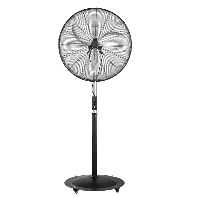 Alt view image 8 of 8 - VEVOR 30-Inch High Velocity Pedestal Fan, 9100 CFM Industrial Standing Floor Fan with 85° Oscillating, 3-Speed Adjustable Height, IP44 Waterproof, Carbon Steel for Commercial, Garage, Workshop, Black