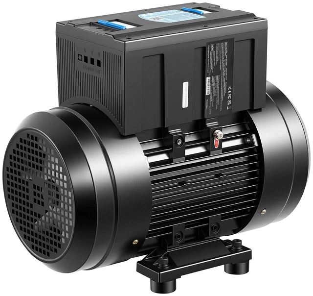 Main image of VEVOR Single Phase to 3-Phase Rotary Converter, 10HP 28A 208-240V Input/Output Rotary Phase Converter - Expandable to Higher Horsepower for Heavy-Load Equipment
