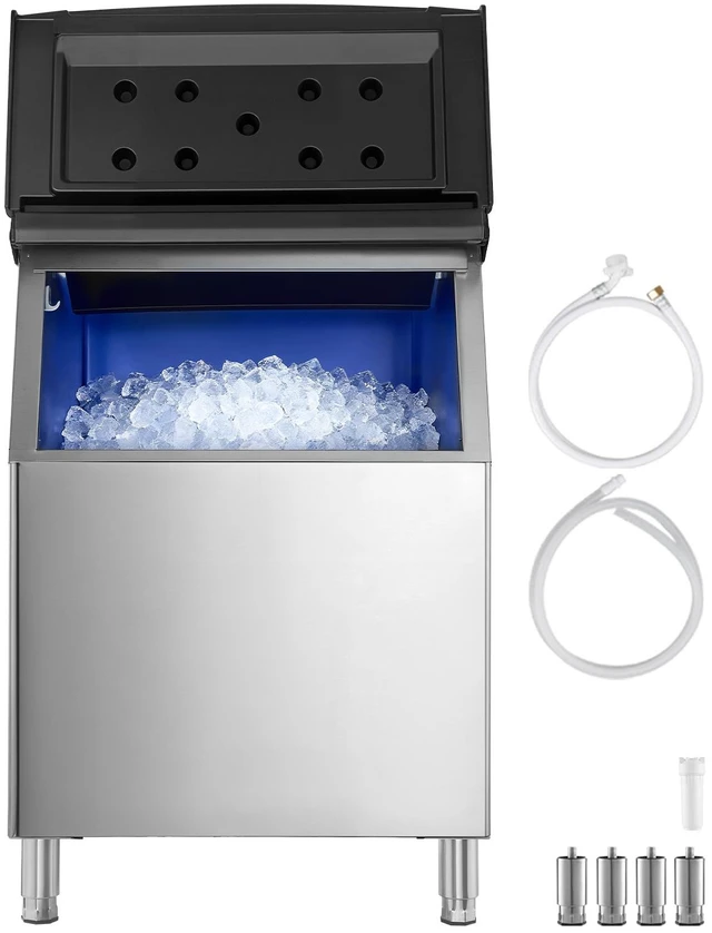 Main image of VEVOR Commercial Ice Maker Storage Bin, 500 LBS Capacity Ice-Bin, Stainless Steel Commercial Ice Storage Bin with Adjustable Anti-slip Rubber Feet, Suitable for Restaurant Hotel and Beverage Shops