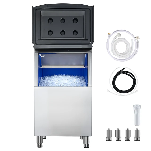 Alt view image 2 of 2 - VEVOR Commercial Ice Maker Storage Bin, 250 LBS Capacity Ice-Bin, Stainless Steel Commercial Ice Storage Bin with Adjustable Anti-slip Rubber Feet, Suitable for Restaurant Hotel and Beverage Shops