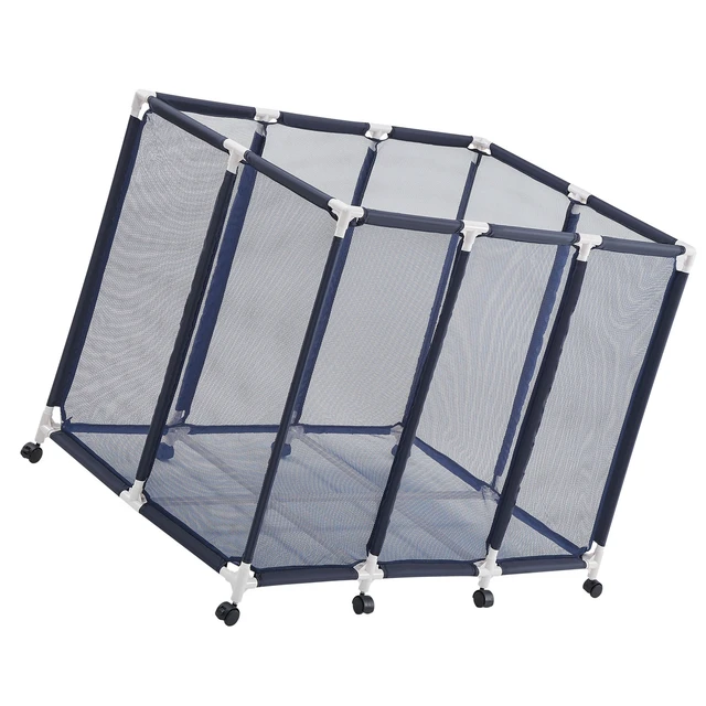 Alt view image 8 of 8 - VEVOR Pool Storage Bin, 48 x 33 x 39 in, Rolling Pool Float Storage Organizer with Casters, Durable Plastic Frame, Poolside Toys Noodles Holder, Breathable Mesh Basket for Swimming Pools