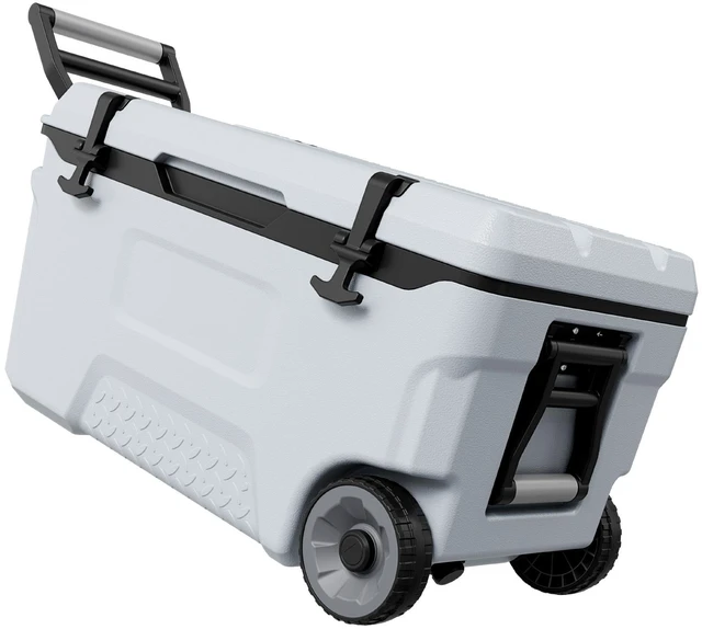 Main image of VEVOR Hard Cooler, 52QT Portable Rolling Cooler with Wheels, Leak-Resistant Coolbox Keeps Contents Cool for 48 Hours, Ice Retention Insulated Chests, Ultra-Light for Outdoor Picnics, Grill, Camping