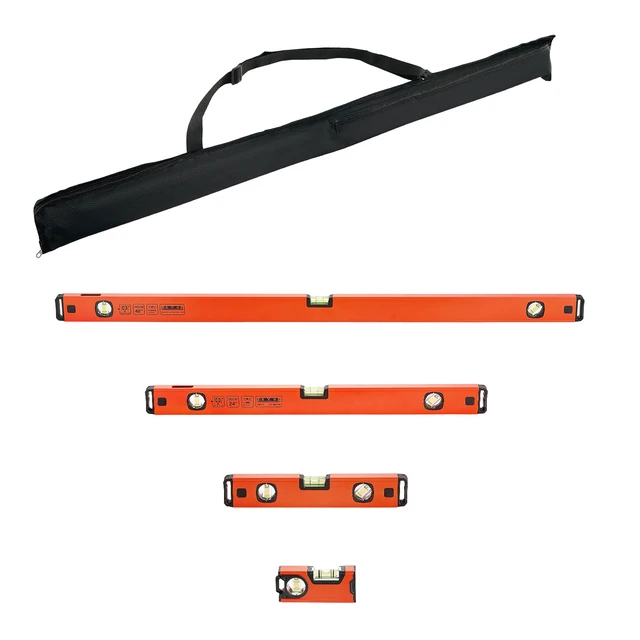 Alt view image 8 of 8 - VEVOR Torpedo Level, 4-Piece Included 4/12/24/40 in, Magnetic Leveler Tool Set Aluminum Alloy, with Clear 3 Green Vials, Hanging Hole, Box Beam Multi-angle Measurement for Construction Home Renovation