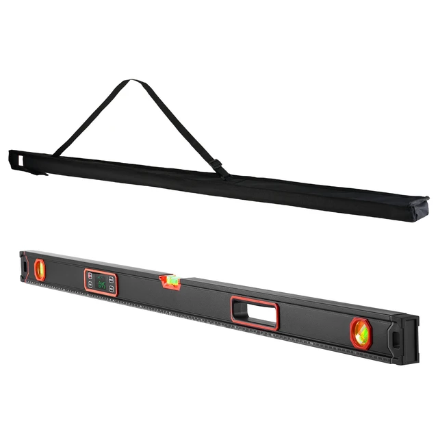 Alt view image 8 of 8 - VEVOR Digital Level, 48 in Length, Magnetic Electronic Level with LED Backlit Display, 360° Electronic Leveler Tool with 0°/45°/90° Bubble Vials, IP54 Rating for Construction Carpentry Home Renovation
