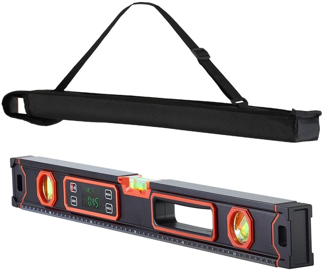 Main image of VEVOR Digital Level, 24 in Length, Magnetic Electronic Level with LED Backlit Display, 360° Electronic Leveler Tool with 0°/45°/90° Bubble Vials, IP54 Rating for Construction Carpentry Home Renovation