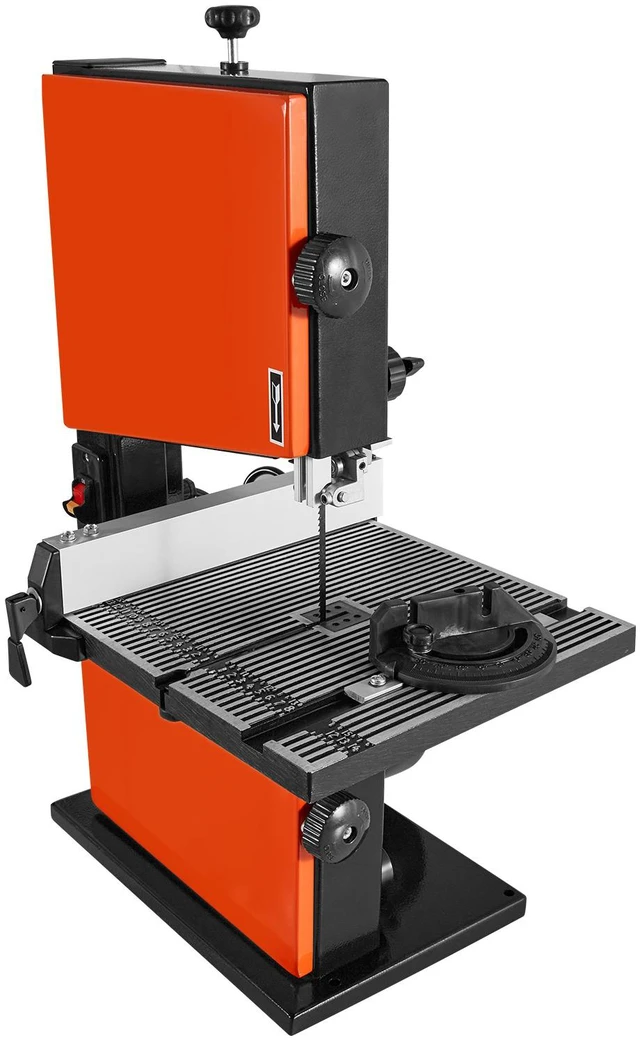 Alt view image 9 of 9 - Band Saw, 9-Inch, Woodworking Benchtop Bandsaw with 1/2 HP Motor, 3.5-Inch Max Cutting Height, 11.8 x 11.8 in Cast Aluminum Table, 0-45° Tilting Range, with Miter Gauge, Fence, for Woodworking