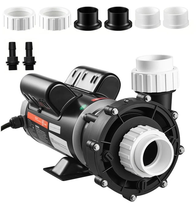 Main image of VEVOR SPA Pump 2.5HP Hot Tub Pump 2 Speed 48 Frame with 1.5" & 2" Port, 230V, 175 GPM High Speed & 66 GPM Low Speed, 90° Rotational Interface, SPA Bath Water Circulation, Compatible with OEM Models