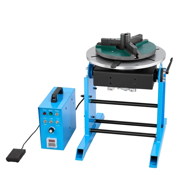 Alt view image 8 of 8 - VEVOR Rotary Welding Positioner, 441 lbs Load Capacity, -45° to 90° Tilt Angle Welding Positioner Turntable Table, 0.5-5 RPM Speed Control, Electric and Foot Pedal, for Cutting, Grinding, Assembly