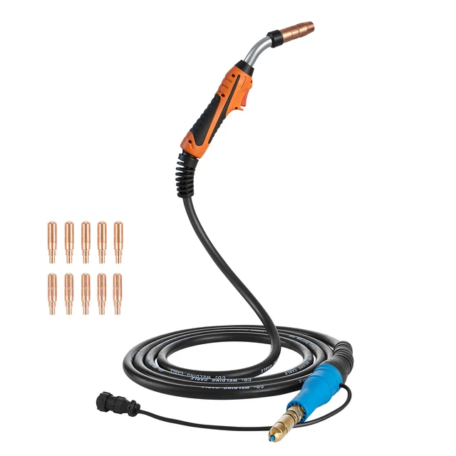 Alt view image 8 of 8 - VEVOR 250A MIG Welding Gun with 15FT Cable, Replacement for Miller MDX-250 - with 11PCS Mig Welding Contact Tips