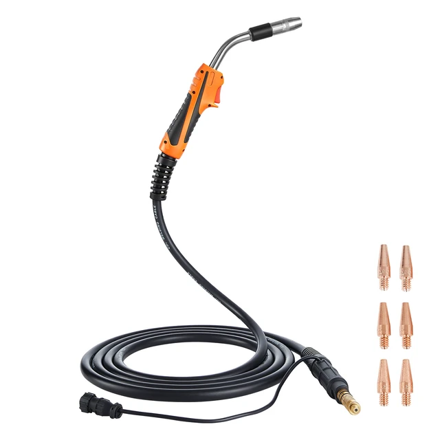 Alt view image 8 of 8 - VEVOR 250A MIG Welding Gun with 15FT Cable, Replacement for Lincoln Magnum Pro 250L - with 7PCS Mig Welding Contact Tips