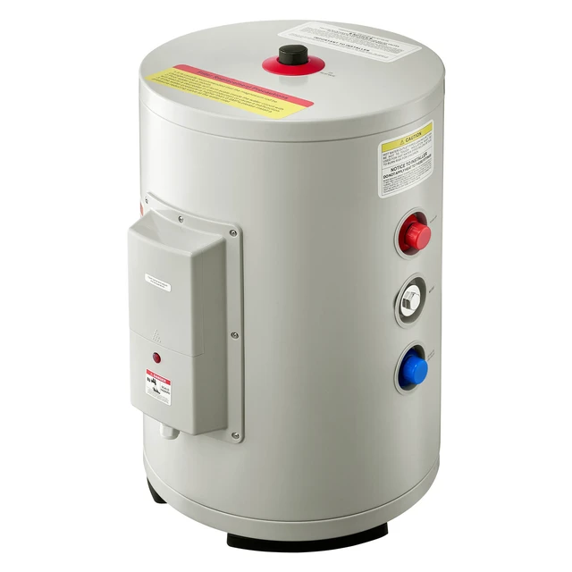 Alt view image 2 of 2 - Vevor 6 Gallon Electric Tank Water Heater, 1600W Point-of-Use Hot Water Heater with LED Display, Knob Control, Top Outlet, 120V Storage Design with T&P Valve for Studio Apartments, RVs, Gray