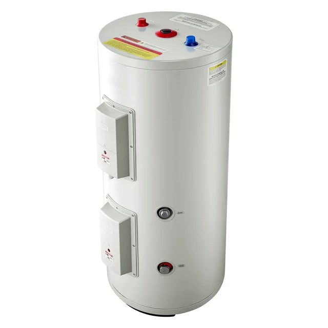 Alt view image 2 of 2 - Vevor 30 Gallon Electric Tank Water Heater, 5000W Point-of-Use Hot Water Heater with LED Display, Knob Control, Top Outlet, 240V with T&P Valve for Large Families, Small Commercial Spaces, Gray