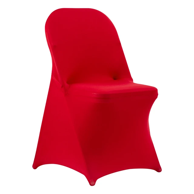 Alt view image 9 of 9 - VEVOR 50 Pcs Red Chair Covers, Polyester Spandex Chair Cover, Stretch Slipcovers for Wedding Party Dining Banquet Flat-Front Chair Covers, Fits Chair Measures up to 17.72 x 18.11 x 30.31 inch