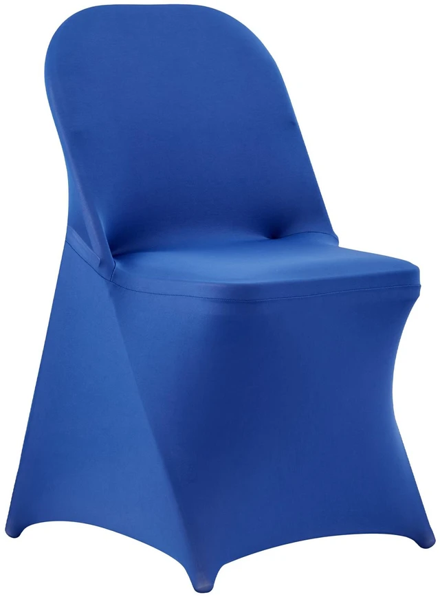 Alt view image 9 of 9 - VEVOR 50 Pcs Blue Chair Covers, Polyester Spandex Chair Cover, Stretch Slipcovers for Wedding Party Dining Banquet Flat-Front Chair Covers, Fits Chair Measures up to 17.72 x 18.11 x 30.31 inch